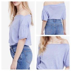 Free People Lavender Short Sleeve Tee